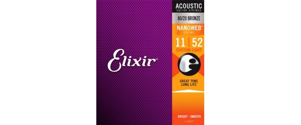 Elixir 80/20 Bronze Nanoweb Custom Light 11-52
