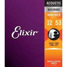 Elixir 80/20 Bronze Nanoweb Light 12-53